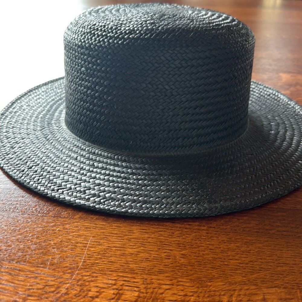 Vintage ESPIRIT Black Straw Hat Women’s Size Small - Picture 8 of 11